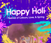 Holi Celebration Facebook Post Design