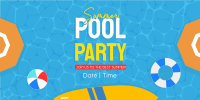 Summer Pool Party Twitter Post