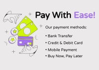 Easy Online Payment Postcard