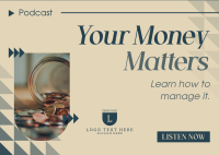 Financial Management Podcast Postcard