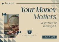 Financial Management Podcast Postcard