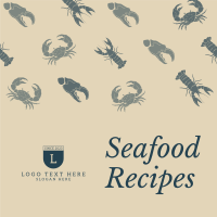 Seafood Recipes Instagram Post Design