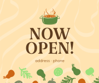 Now Open Vegan Restaurant Facebook Post