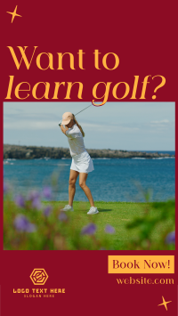 Sophisticated Golf Tournament Facebook Story Design