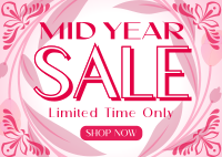 Mid-Year Sale Floral Postcard