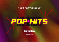 Pop Music Hits Postcard