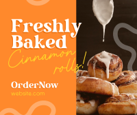 Freshly Baked Cinnamon Facebook Post