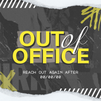 Grunge Out Of Office Instagram Post Image Preview