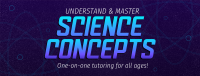 Science Concept Lessons Facebook Cover Design