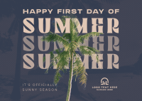 Summer Palm Tree Postcard