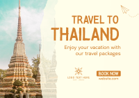 Thailand Travel Postcard Design