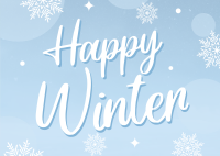 Simple Winterly Greeting Postcard