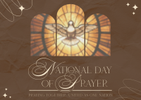 Elegant Day of Prayer Postcard Design