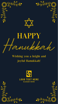 Hanukkah Floral Border Facebook Story