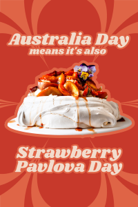 Australian Strawberry Pavlova Pinterest Pin