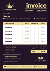 Monochromatic Modern Minimalist Invoice Design