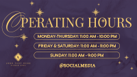 Minimalist Operating Hours Facebook Event Cover