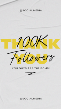 Minimalist Thank you Followers Instagram Reel Image Preview