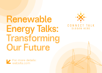 Renewable Energy Talks Postcard Image Preview