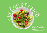 Vegan Salad Recipes Postcard