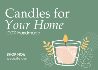 Home Candle Postcard Image Preview