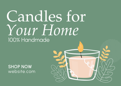 Home Candle Postcard Image Preview