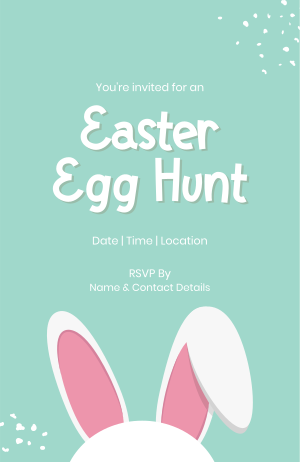 Easter Bunny Ears Invitation Image Preview