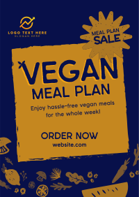 Organic Vegan Food Sale Poster