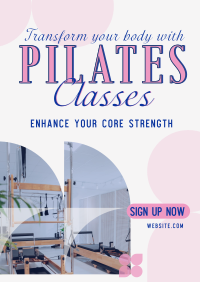 Minimalist Pilates Classes Flyer