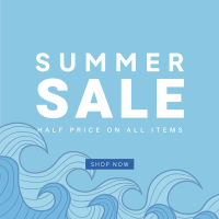 Summer Waves Sale Instagram Post Design