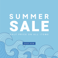 Summer Waves Sale Instagram Post