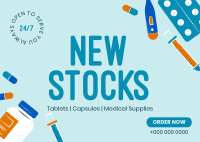 New Medicines on Stock Postcard