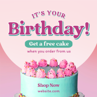 Birthday Cake Promo Instagram Post