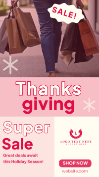 Super Sale this Thanksgiving YouTube Short Design