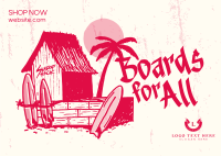 Surf School Postcard example 1