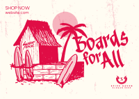 Boards for All Postcard