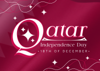 Qatar National Day Postcard
