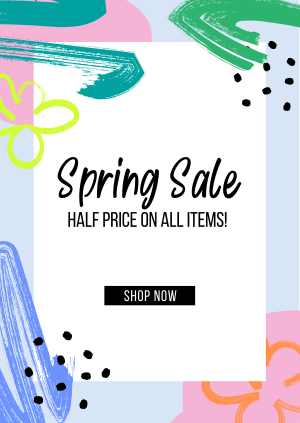 Colorful Spring Sale Poster Image Preview