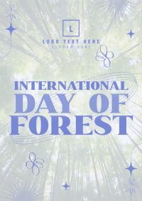 Modern Quirky Day of Forest Poster