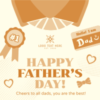 Illustration Father's Day Instagram Post Design