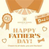 Illustration Father's Day Instagram Post Image Preview