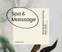 Spa & Massage Opening Facebook Post