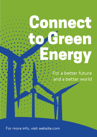 Green Energy Silhouette Poster