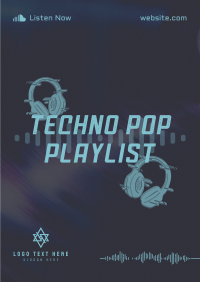 Techno Pop Music Poster