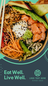 Healthy Food Sushi Bowl Facebook Story