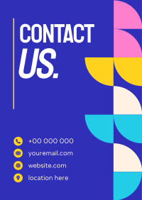 Geometric Minimalist Contact Us Flyer