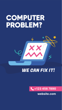 Computer Problem Repair Instagram Story