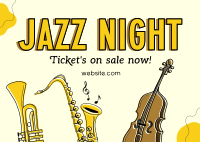 Modern Jazz Night Postcard