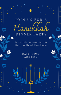 Hanukkah Lily Invitation