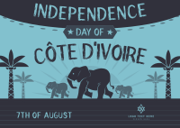 Ivory Coast Independence Day Postcard Design